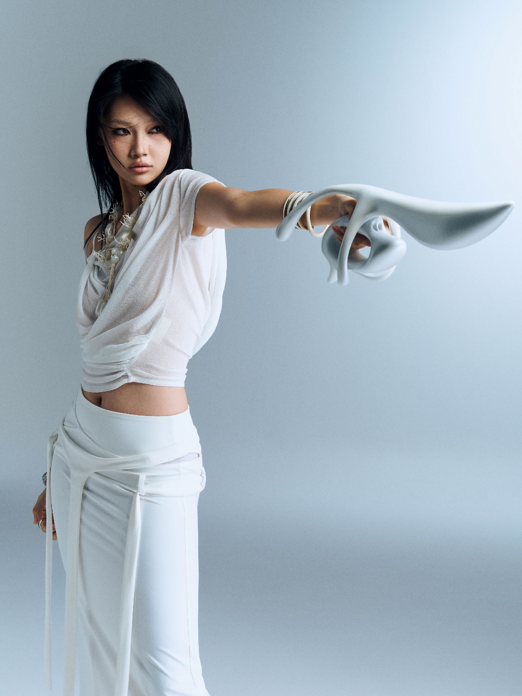 Samir Asymmetric Drape Top