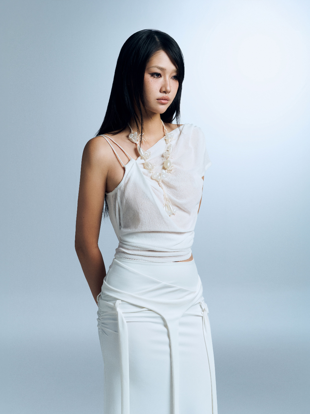 Samir Asymmetric Drape Top